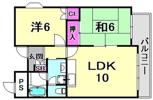 コーポサンルイスIIの物件間取画像